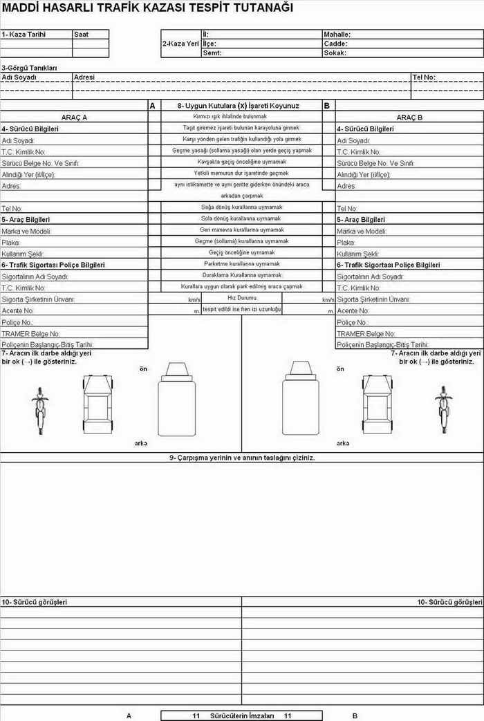Kaza Tutanağı
